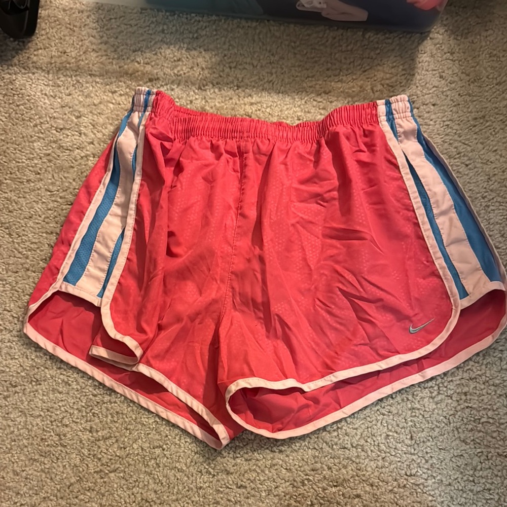 Nike Pink and Blue Athletic Running Shorts